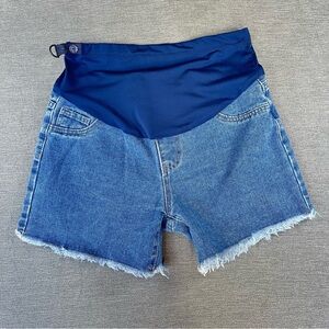 SHEIN Maternity Cut-off Denim Shorts